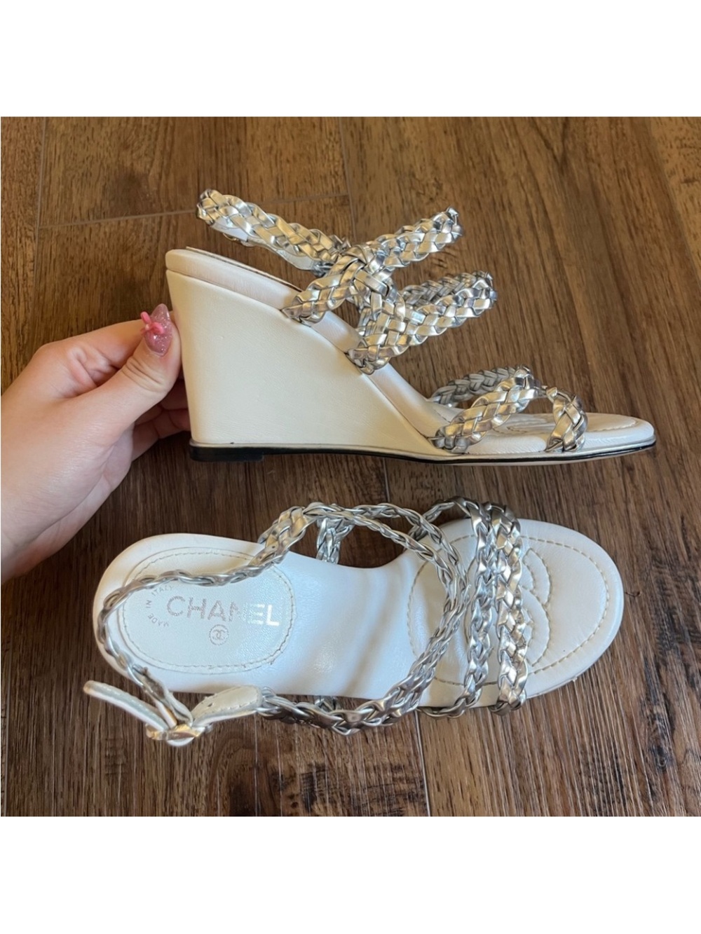 Chanel Silver Wedges - Picture 4 of 9